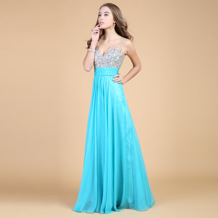 Long Banquet Toast Chiffon Evening Dress