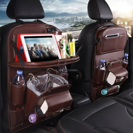 PU Leather Car Multifunction Back Seat Organizer
