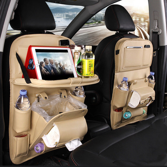 PU Leather Car Multifunction Back Seat Organizer