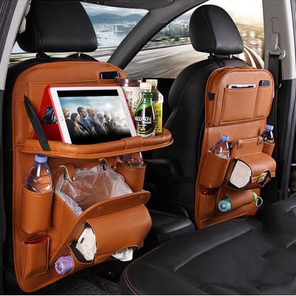 PU Leather Car Multifunction Back Seat Organizer