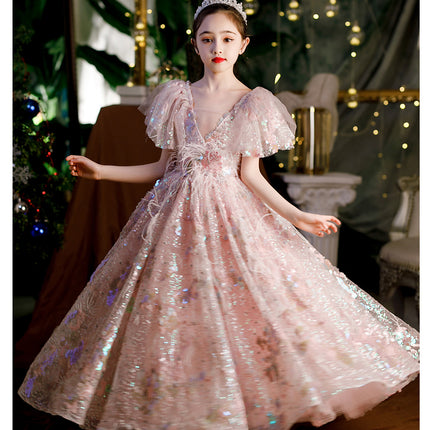 Girls Princess Sequins Dress