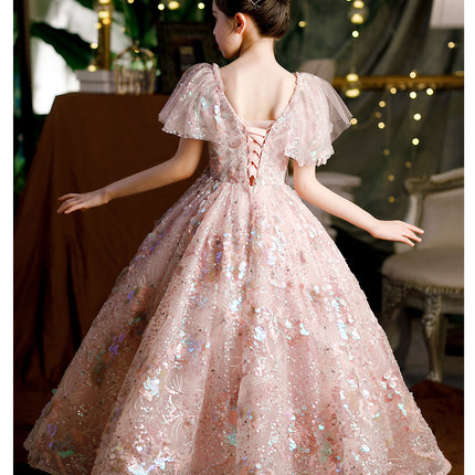 Girls Princess Sequins Dress