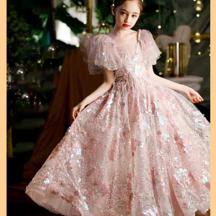 Girls Princess Sequins Dress