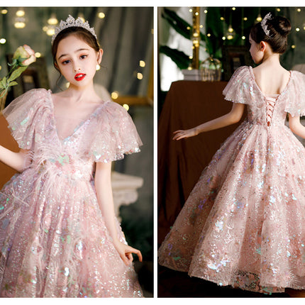 Girls Princess Sequins Dress