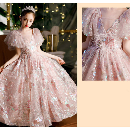 Girls Princess Sequins Dress