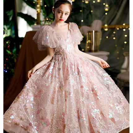 Girls Princess Sequins Dress