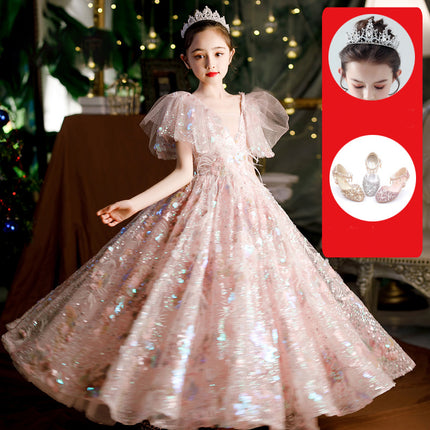 Girls Princess Sequins Dress