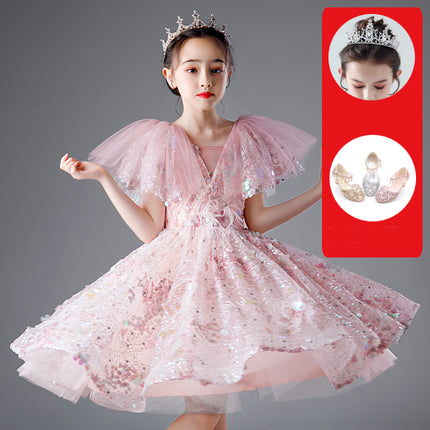 Girls Princess Sequins Dress