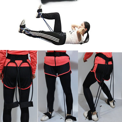 Latex Yoga Fitness Belt With Foot Pedal, Tension Rope And Workout Resistance Bands