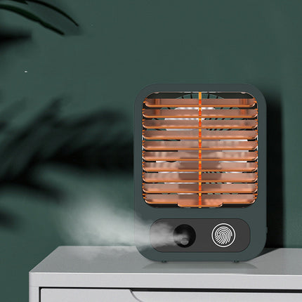 Portable 2 In 1 USB Rechargeable Air Cooling Humidifier Fan For Home, Office And Car