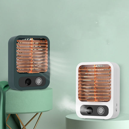 Portable 2 In 1 USB Rechargeable Air Cooling Humidifier Fan For Home, Office And Car