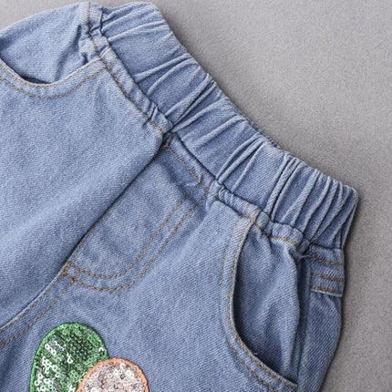 Girls 3-Piece Jeans Set | T-Shirt, Jeans & Hairband (80–130cm)