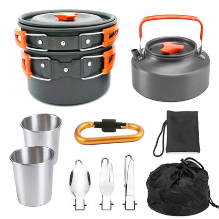 Outdoor Portable Cookware Kit For Camping, Hiking And Picnic