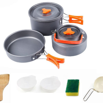 Outdoor Portable Cookware Kit For Camping, Hiking And Picnic