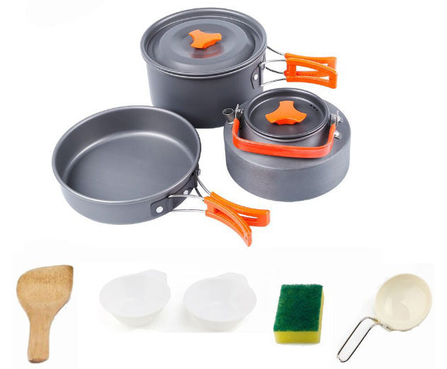 Outdoor Portable Cookware Kit For Camping, Hiking And Picnic