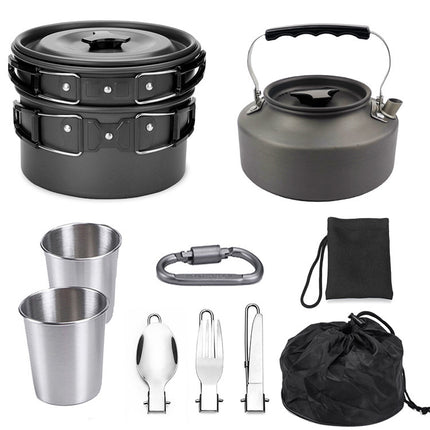Outdoor Portable Cookware Kit For Camping, Hiking And Picnic