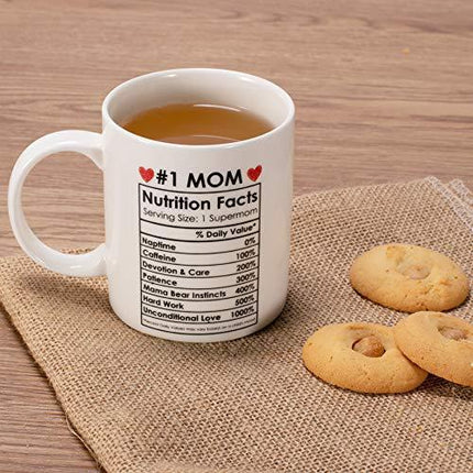 Mother's Day Nutrition Label Ceramic Coffee Mug
