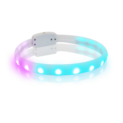 Flash Collar For Dogs with Anti-Lost Silicone Necklace And USB Charging
