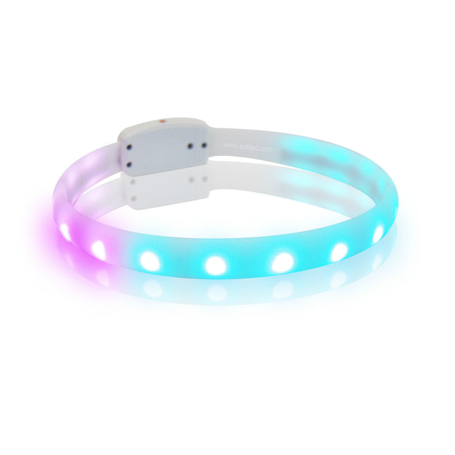Flash Collar For Dogs with Anti-Lost Silicone Necklace And USB Charging