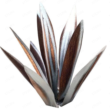 Sculpture rustique en métal 9 feuilles Tequila
