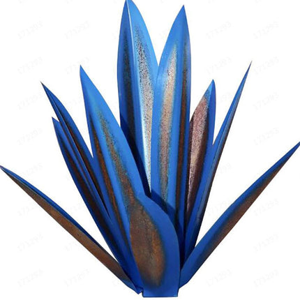 Sculpture rustique en métal 9 feuilles Tequila