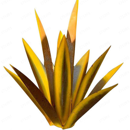 Sculpture rustique en métal 9 feuilles Tequila