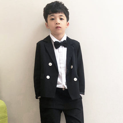 Boys Double-Breasted 2-Piece Suit Set