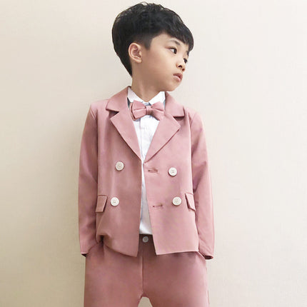 Boys Double-Breasted 2-Piece Suit Set