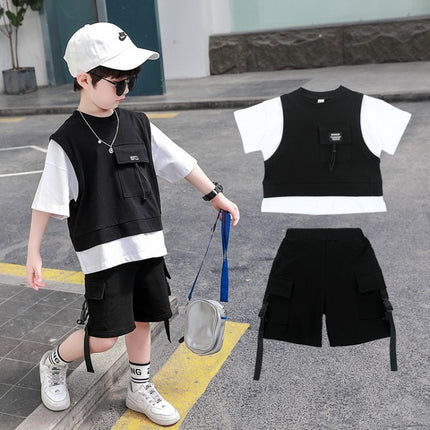 Boys 2-Piece Short Sleeve Set | Top & Pants (90–160cm)