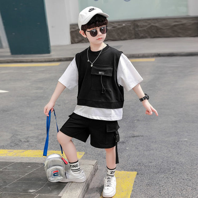 Boys 2-Piece Short Sleeve Set | Top & Pants (90–160cm)
