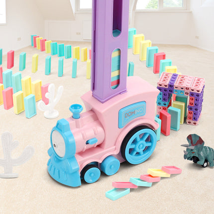 Kids Electric Domino Train Toy Set — 80, 120 & 160 Pieces