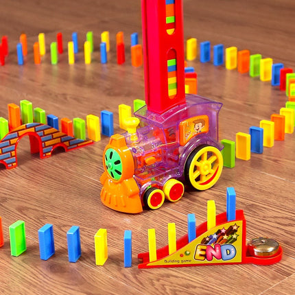 Kids Electric Domino Train Toy Set — 80, 120 & 160 Pieces