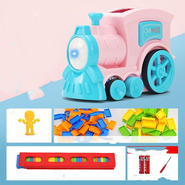 Kids Electric Domino Train Toy Set — 80, 120 & 160 Pieces