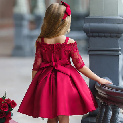 Girls Elegant Lace Special Occasion Dress
