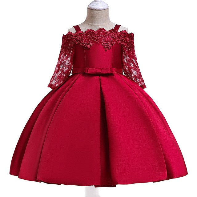 Girls Elegant Lace Special Occasion Dress