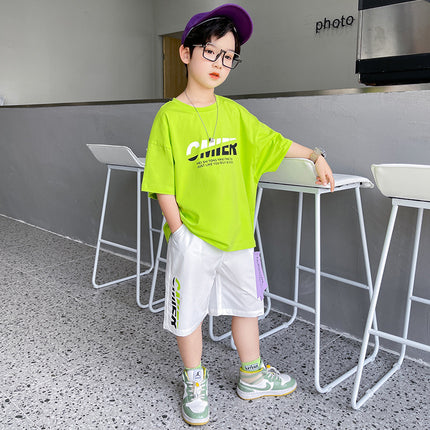 Boys Short-Sleeve Top & Shorts 2-Piece Set