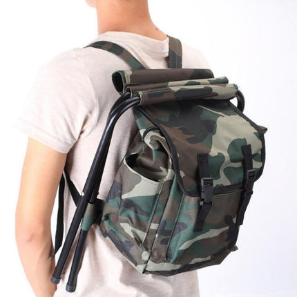 Portable folding fishing chair hiking backpack