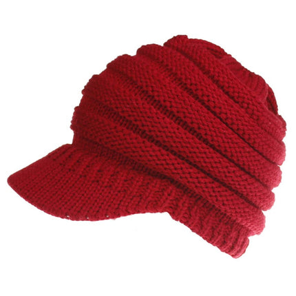 Women Ponytail Beanies Soft Warm Knitting Caps for Autumn and Winter