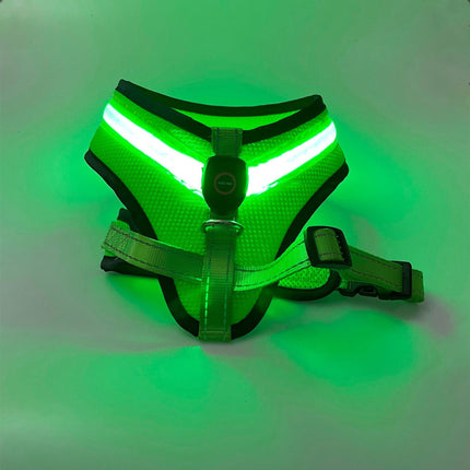 LED Luminous Reflective Dog Harness Chest Strap Vest