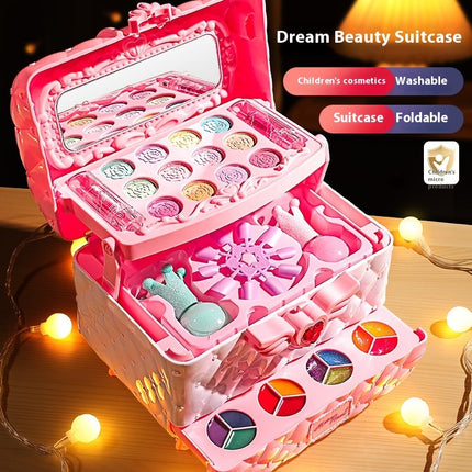 Kids Colourful Princess Makeup Toy Cosmetic Bag Set