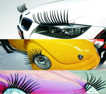 Car Headlight False Eyelash Stickers