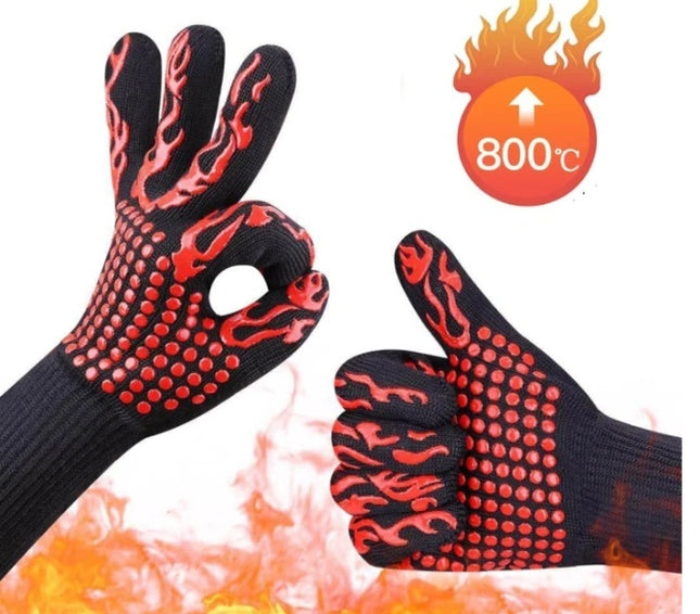 Reusable BBQ Non-Stick Grill Mesh Bag With BBQ Gloves