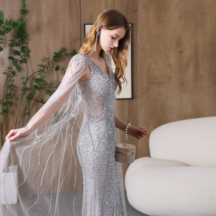 Evening Banquet Dress With Slimming Fishtail