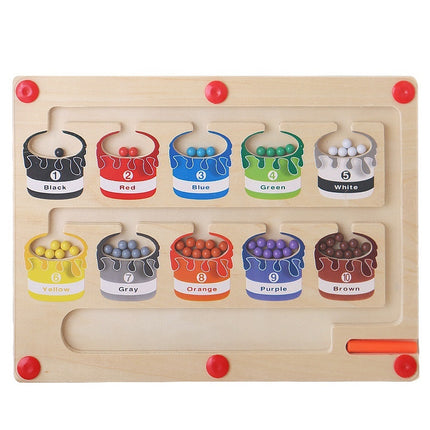 Kids Wooden Magnetic Bead Board – Thinking & Classification Learning Toy