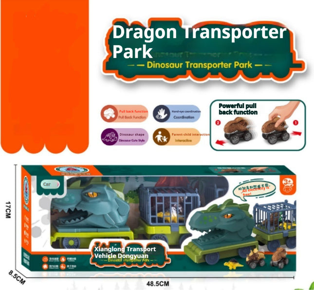 Kids Dinosaur Truck Toy — Pull-Back Puzzle Car for Toddlers