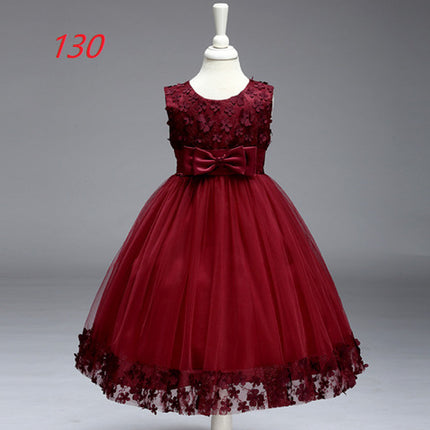 Girls Elegant Flower Girl Wedding Dress