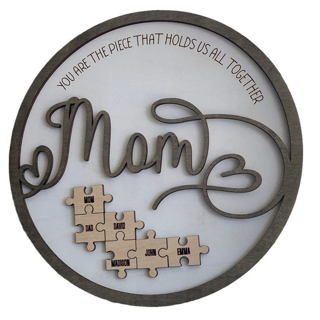 Creative Wooden Puzzle Ornament For Mother's Day