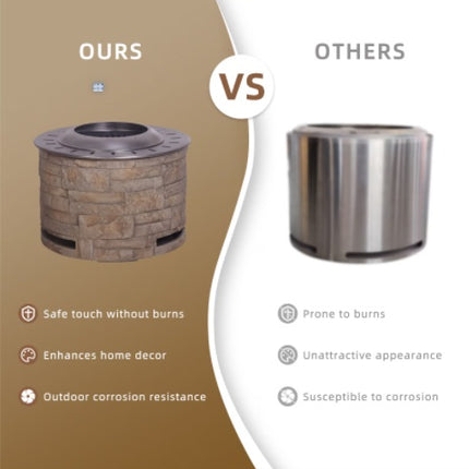 Stack-Stone-Look Smokeless Firepit