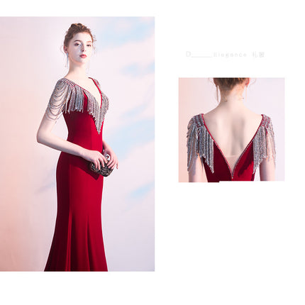 Hot Female Fishtail Evening Dress