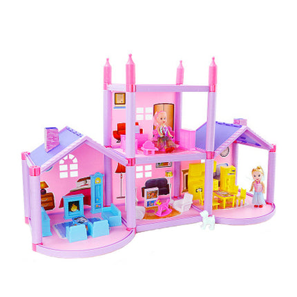 DIY Dollhouse Villa – Assembled Miniature House with Furniture for Girls